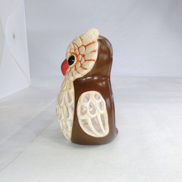 Vintage Owl Tea Light Candle Holder Ceramic Retro Style Home Art Decor - Picture 10 of 10